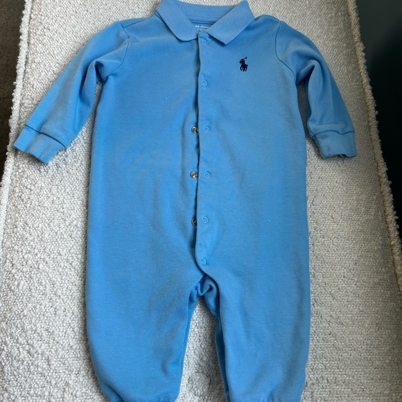 Ralph Lauren Light Blue Kids Footie - Picture 1 of 3
